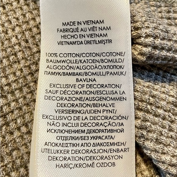 Men’s Polo Ralph Lauren Waffle Knit Graphic Thermal XL Grey & Blue Nautical GUC - Picture 6 of 7